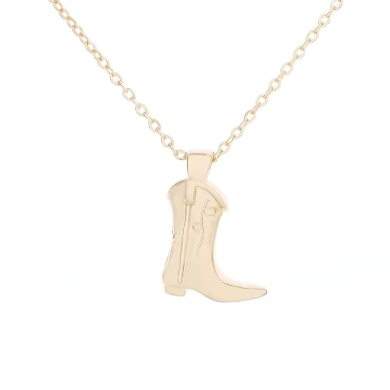 S5b44f0b829544739bee074dd570bac77W-1.jpg_960x960q75-1.jpg_-1.jpg Gold Cowboy Boots Pendant Necklace for Women & Girls - Image 8