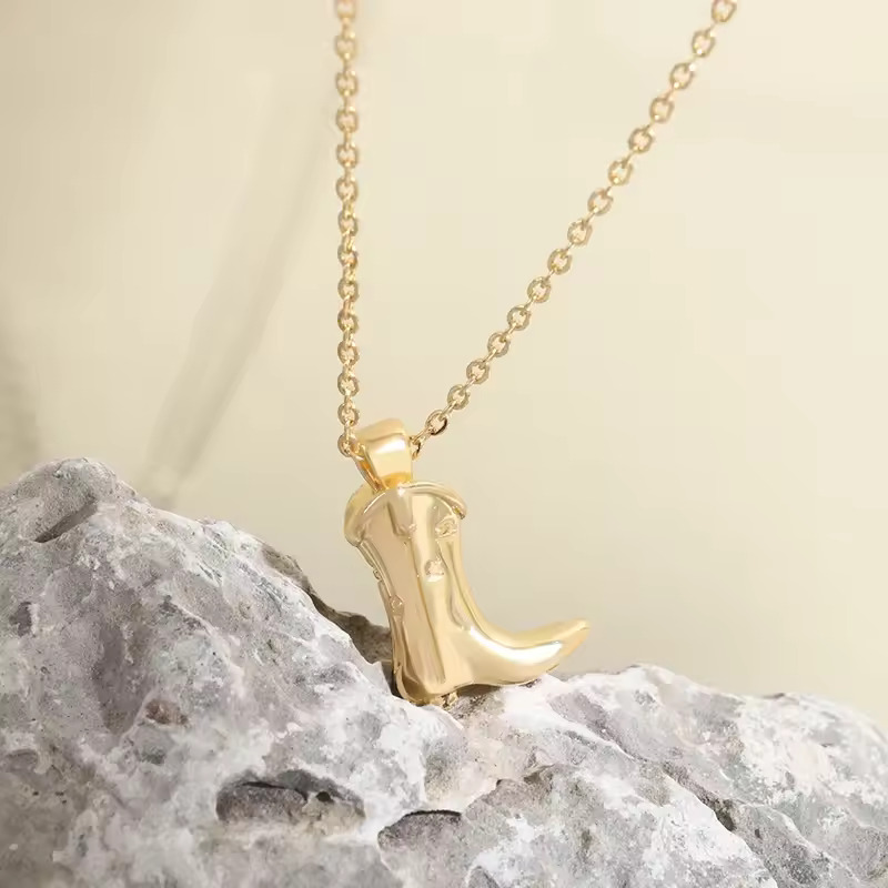 Sfc9a2f85221042428f1a697a6647070eJ-1.jpg_960x960q75-1.jpg_-1.jpg Gold Cowboy Boots Pendant Necklace for Women & Girls - Image 6